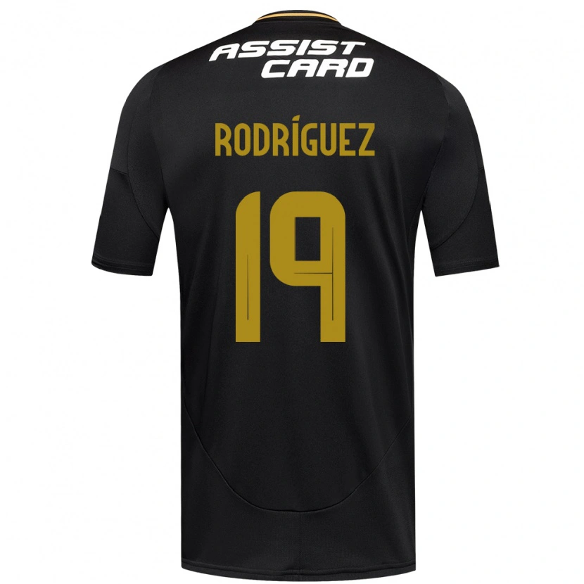 Danxen Niño Camiseta Salomón Rodríguez #19 Negro Blanco Amarillo 2ª Equipación 2025/26 La Camisa