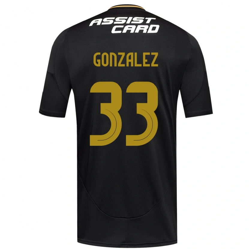 Danxen Niño Camiseta Ramiro González #33 Negro Blanco Amarillo 2ª Equipación 2025/26 La Camisa