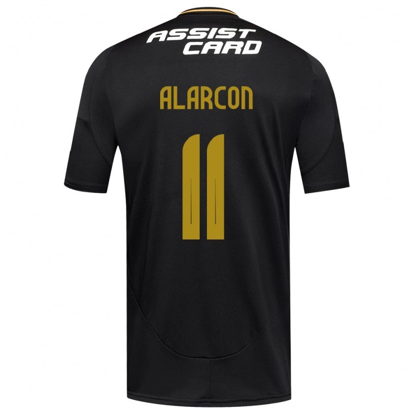Danxen Niño Camiseta Antonia Alarcón #11 Negro Blanco 2ª Equipación 2025/26 La Camisa