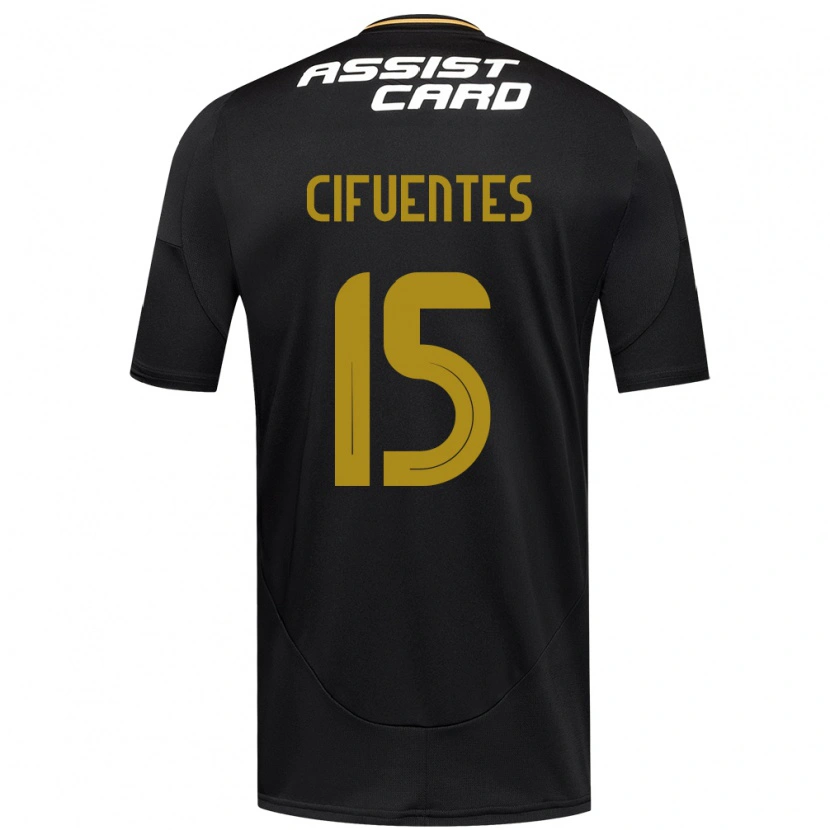 Danxen Niño Camiseta Anaís Cifuentes #15 Negro Blanco Amarillo 2ª Equipación 2025/26 La Camisa