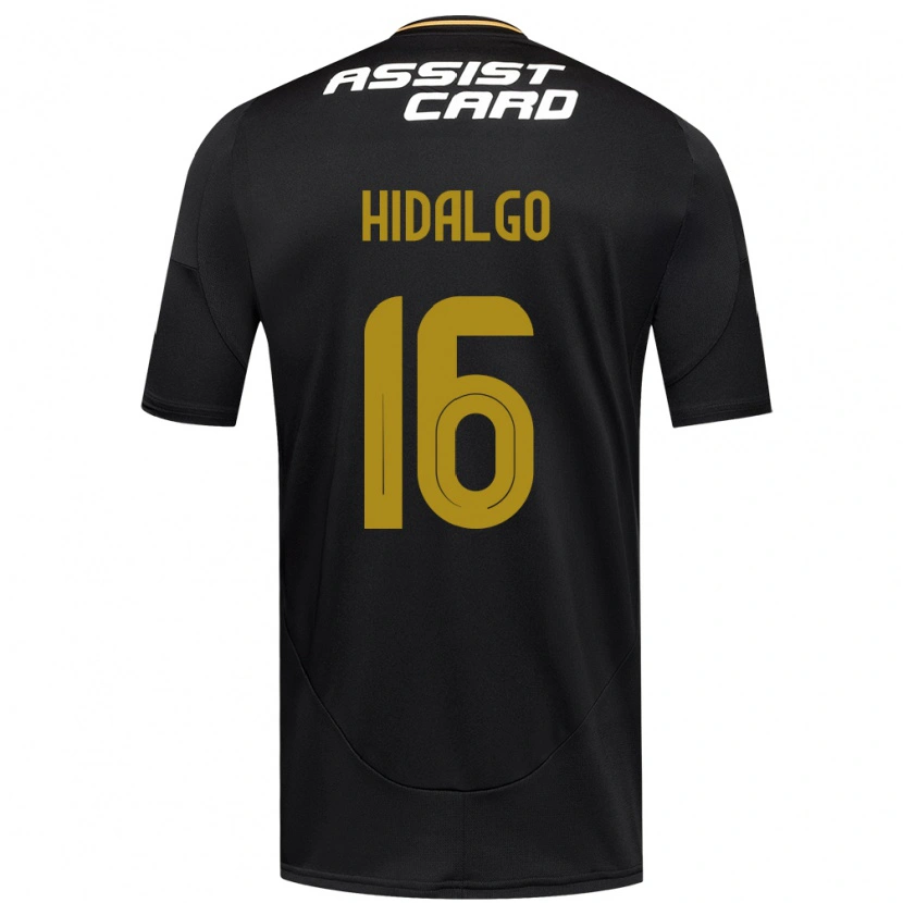 Danxen Niño Camiseta Fernanda Hidalgo #16 Negro Blanco Amarillo 2ª Equipación 2025/26 La Camisa