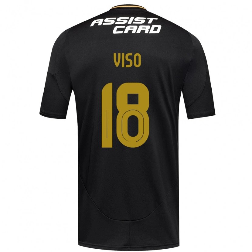 Danxen Niño Camiseta Ysaura Viso #18 Negro Blanco Amarillo 2ª Equipación 2025/26 La Camisa