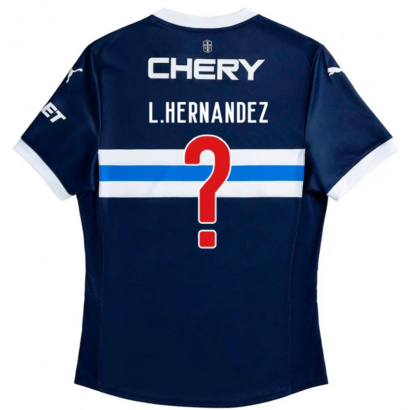 Danxen Niño Camiseta Luis Felipe Hernández #0 Negro Azul 2ª Equipación 2025/26 La Camisa
