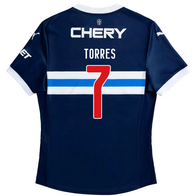 Danxen Niño Camiseta Joaquín Torres #7 Negro Azul 2ª Equipación 2025/26 La Camisa