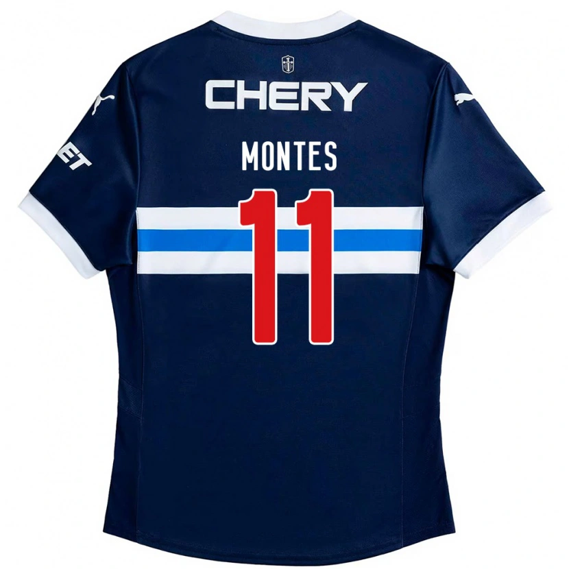 Danxen Niño Camiseta Clemente Montes #11 Negro Azul 2ª Equipación 2025/26 La Camisa