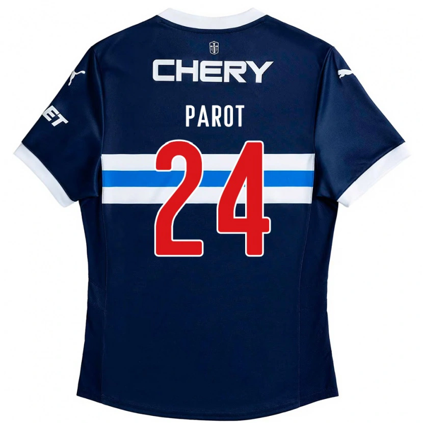 Danxen Niño Camiseta Alfonso Parot #24 Negro Azul 2ª Equipación 2025/26 La Camisa