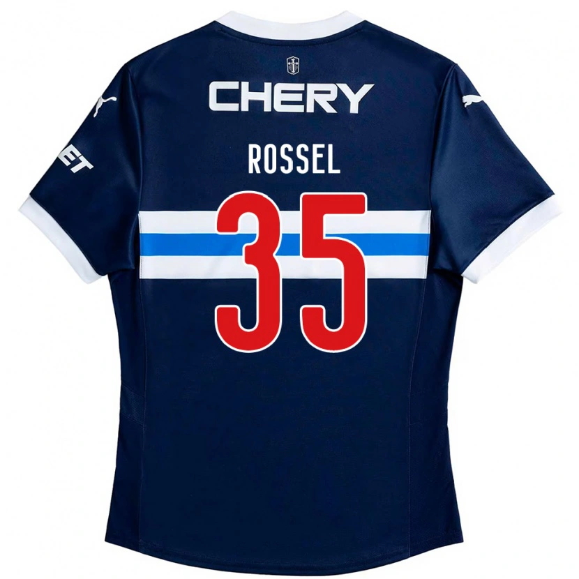 Danxen Niño Camiseta Juan Francisco Rossel #35 Negro Azul 2ª Equipación 2025/26 La Camisa