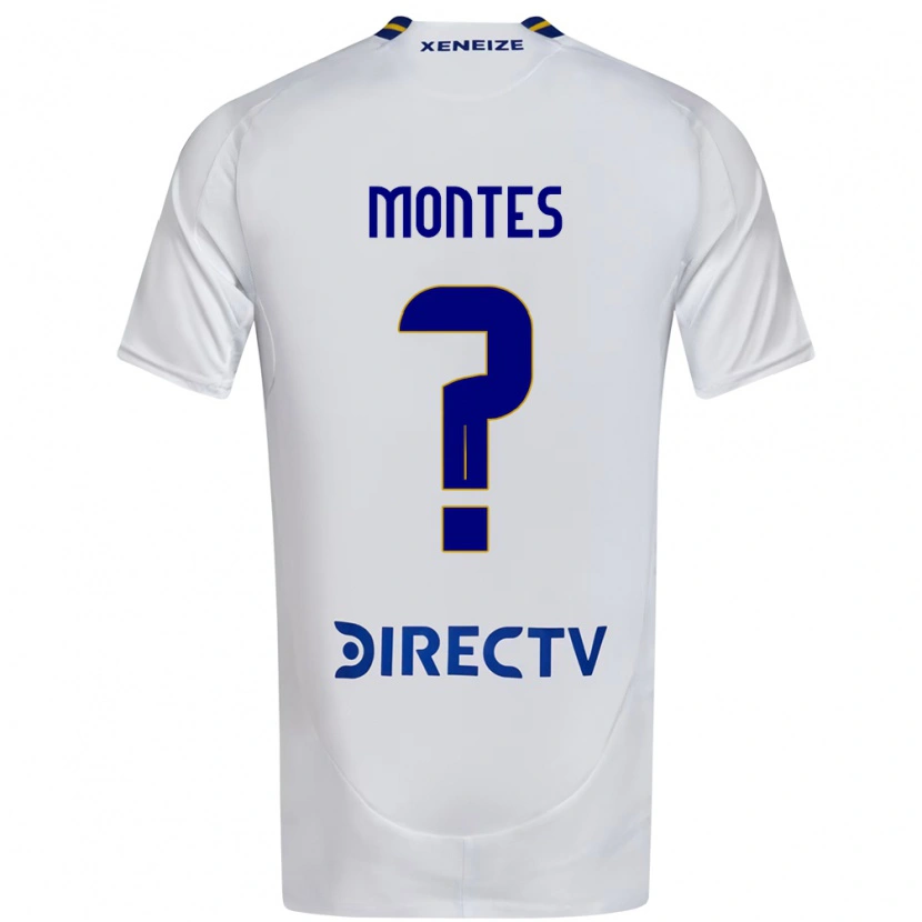 Danxen Niño Camiseta Rodrigo Montes #0 Blanco Azul 2ª Equipación 2025/26 La Camisa