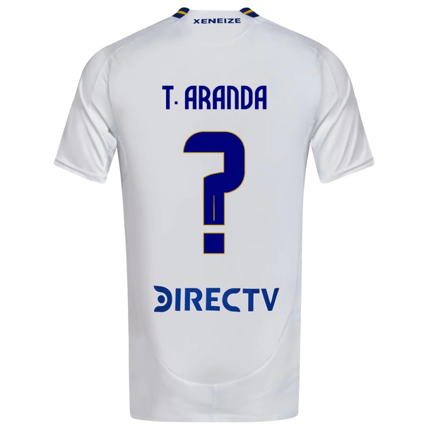 Danxen Niño Camiseta Tomás Aranda #0 Blanco Azul 2ª Equipación 2025/26 La Camisa