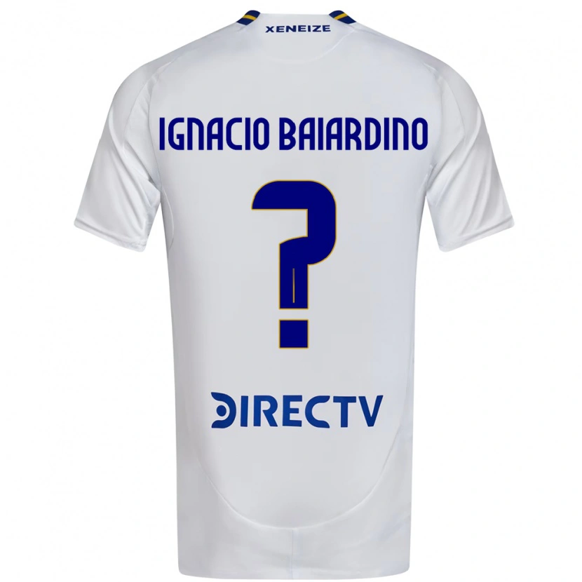 Danxen Niño Camiseta Juan Ignacio Baiardino #0 Blanco Azul 2ª Equipación 2025/26 La Camisa
