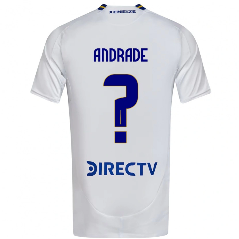 Danxen Niño Camiseta Luka Andrade #0 Blanco Azul 2ª Equipación 2025/26 La Camisa