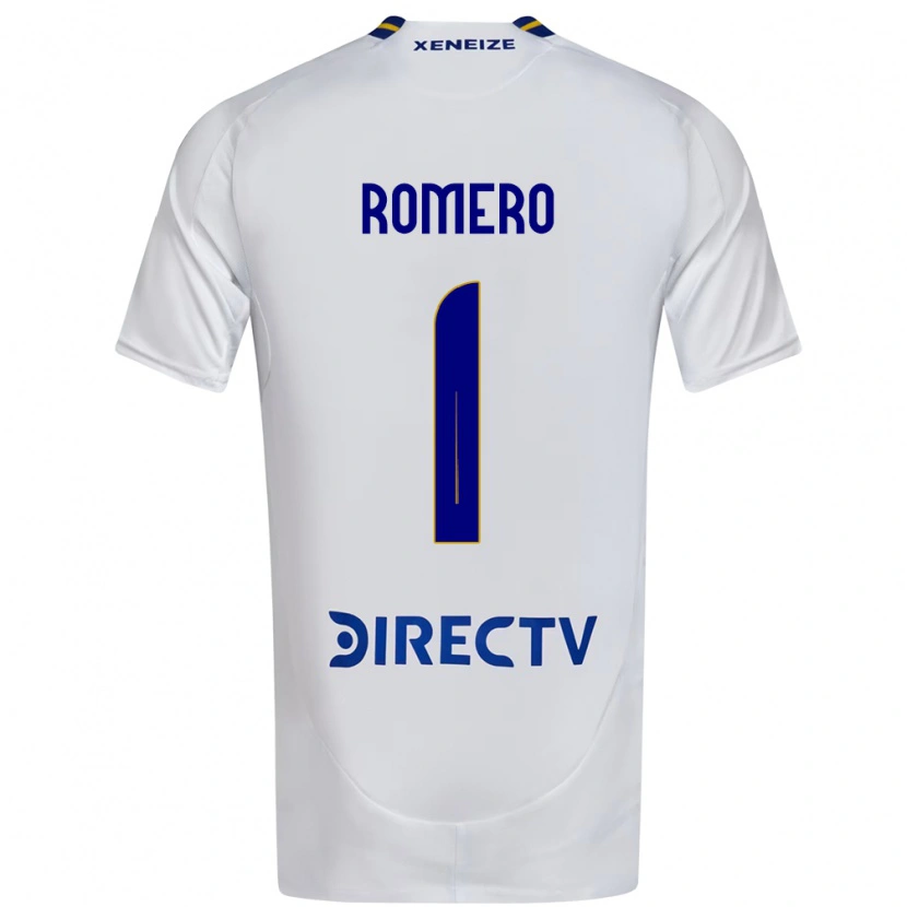 Danxen Niño Camiseta Sergio Romero #1 Blanco Azul 2ª Equipación 2025/26 La Camisa