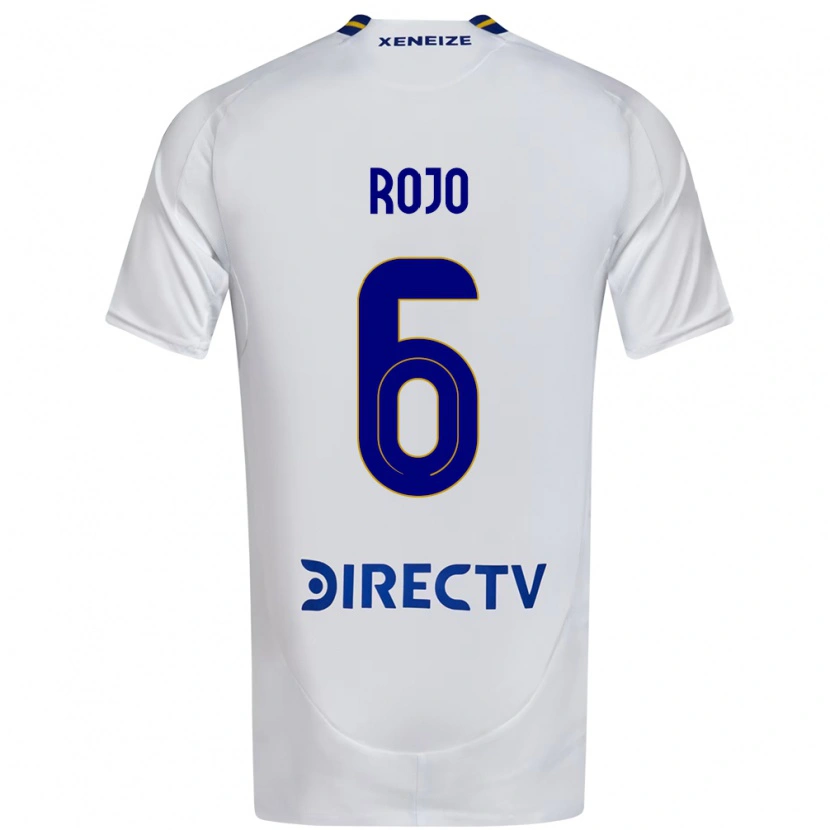 Danxen Niño Camiseta Marcos Rojo #6 Blanco Azul 2ª Equipación 2025/26 La Camisa