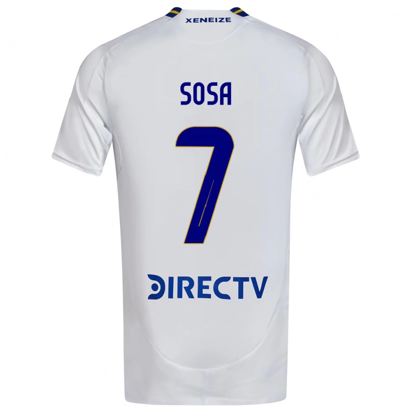 Danxen Niño Camiseta Elián Sosa #7 Blanco Azul 2ª Equipación 2025/26 La Camisa