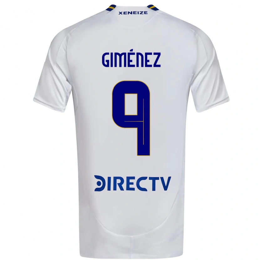 Danxen Niño Camiseta Milton Giménez #9 Blanco Azul 2ª Equipación 2025/26 La Camisa