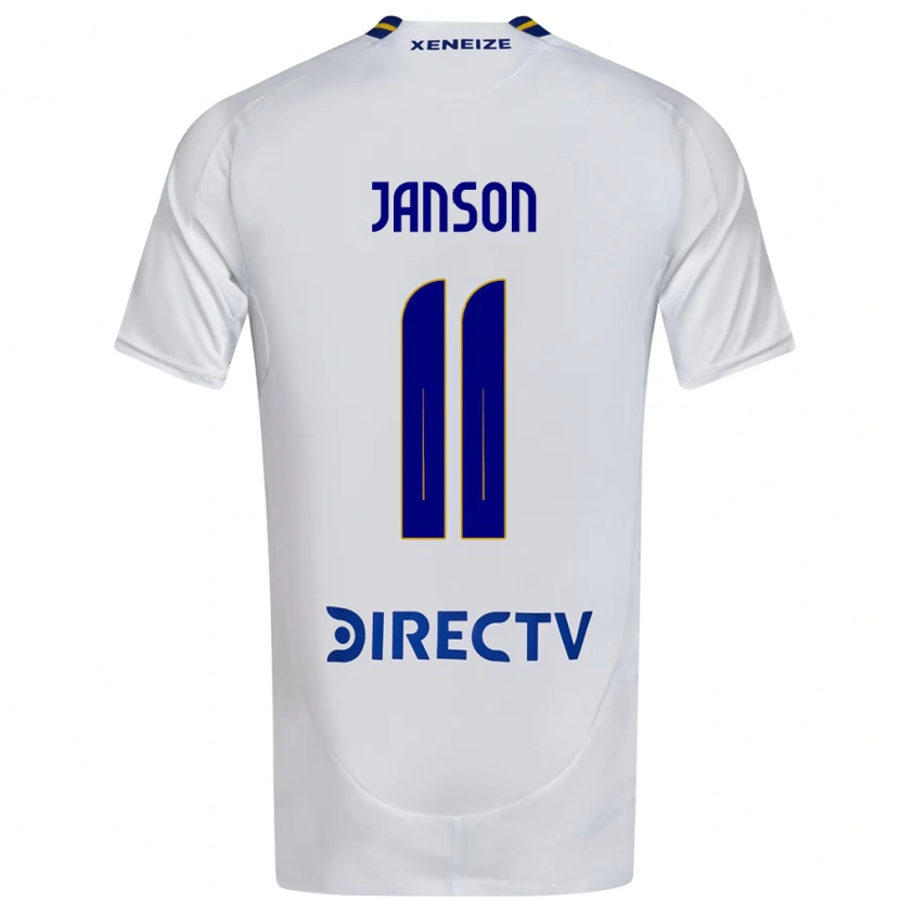 Danxen Niño Camiseta Lucas Janson #11 Blanco Azul 2ª Equipación 2025/26 La Camisa