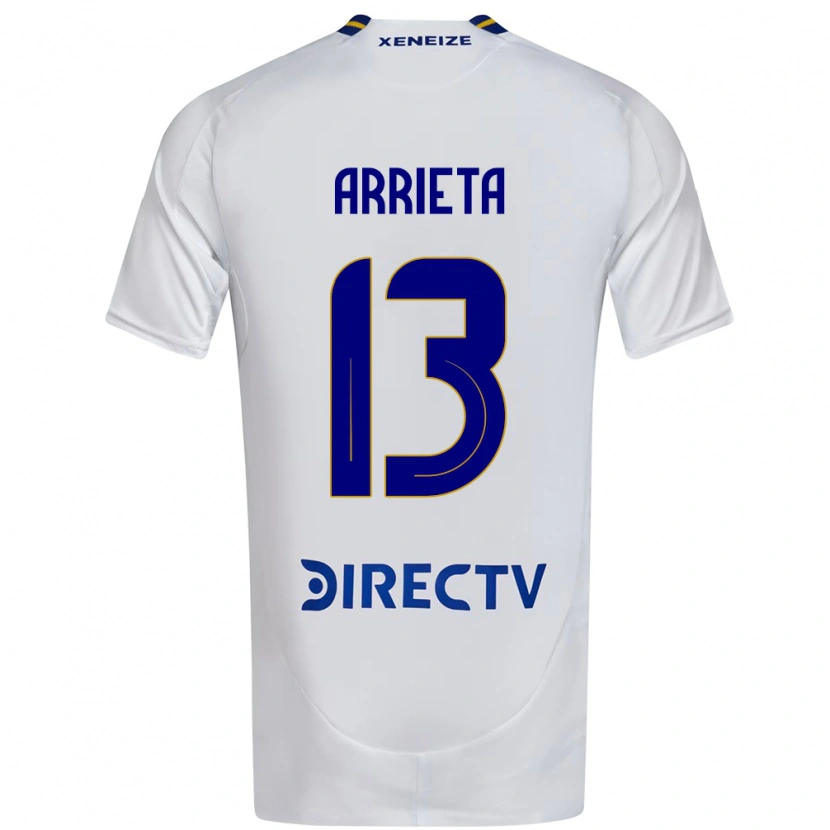 Danxen Niño Camiseta Thomas Arrieta #13 Blanco Azul 2ª Equipación 2025/26 La Camisa