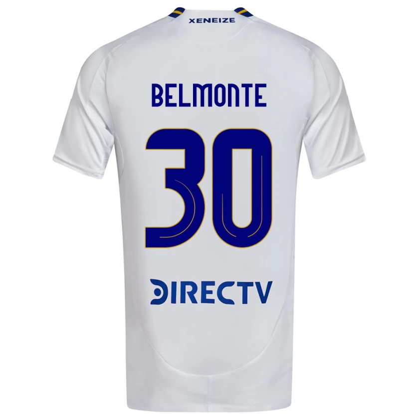 Danxen Niño Camiseta Tomás Belmonte #30 Blanco Azul 2ª Equipación 2025/26 La Camisa