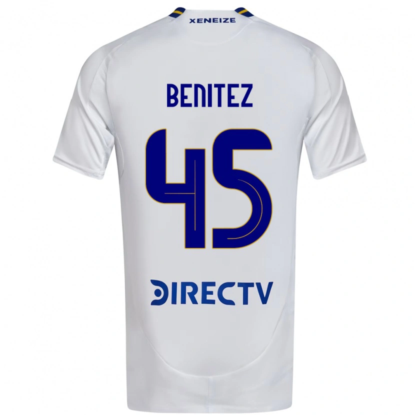 Danxen Niño Camiseta Mauricio Benitez #45 Blanco Azul 2ª Equipación 2025/26 La Camisa
