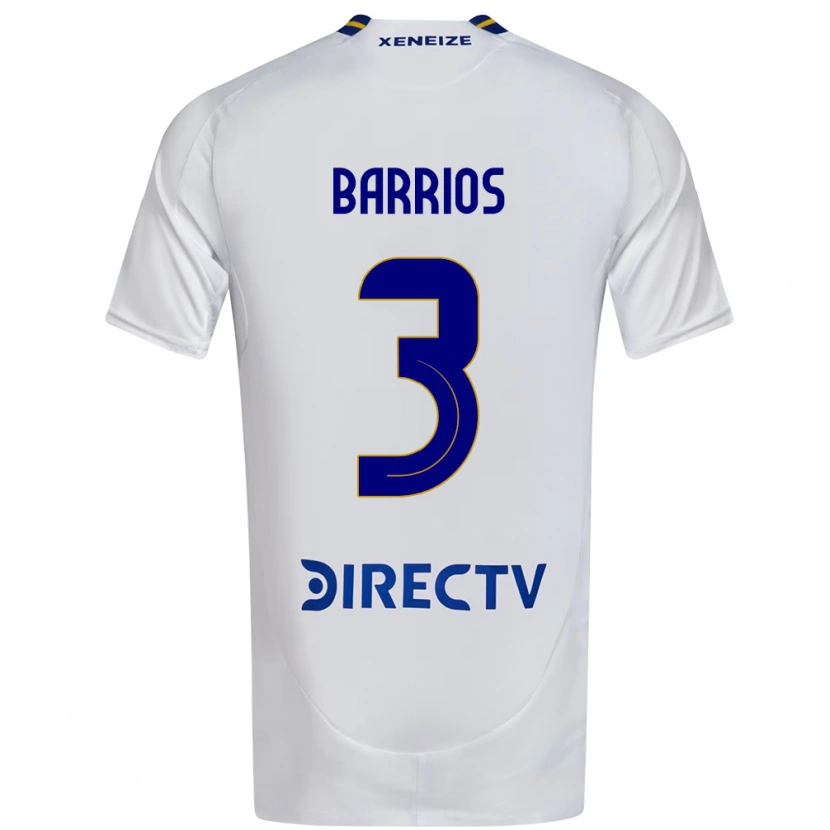 Danxen Niño Camiseta Gabriela Barrios #3 Blanco Azul 2ª Equipación 2025/26 La Camisa