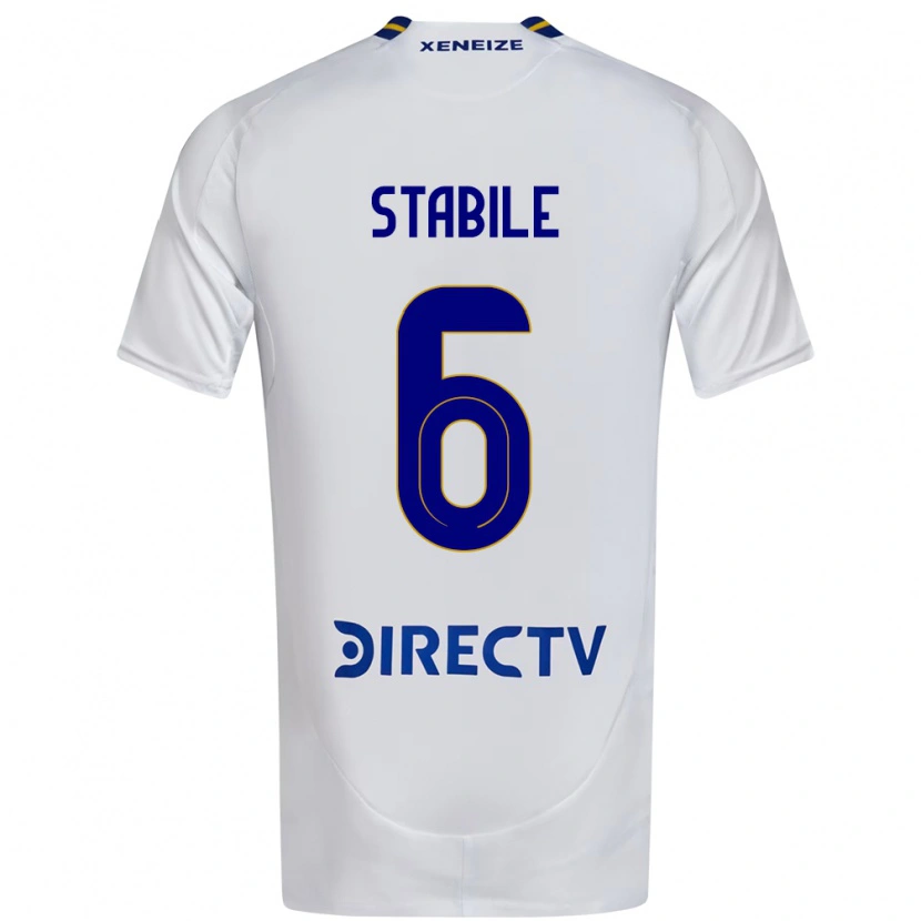 Danxen Niño Camiseta Eliana Stábile #6 Blanco Azul 2ª Equipación 2025/26 La Camisa