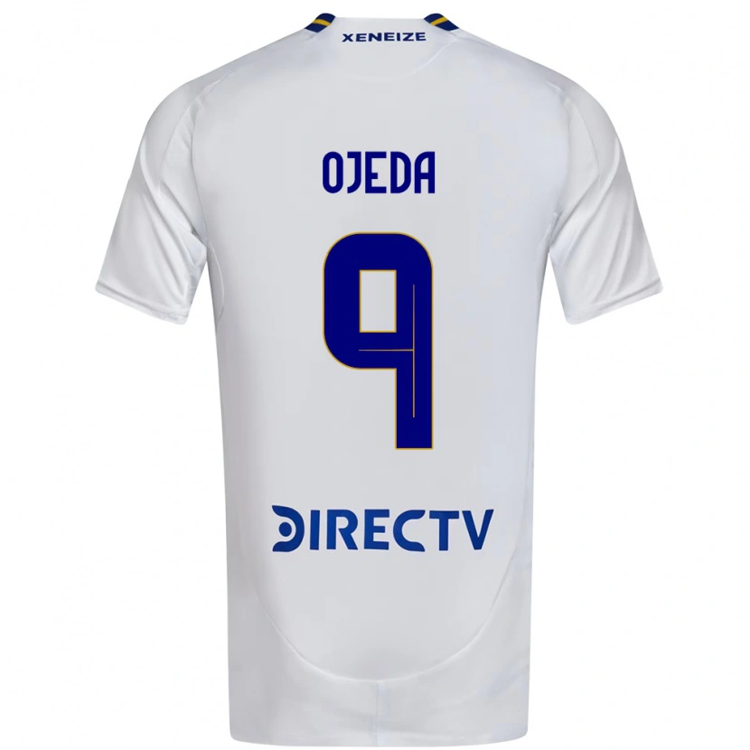 Danxen Niño Camiseta Andrea Ojeda #9 Blanco Azul 2ª Equipación 2025/26 La Camisa