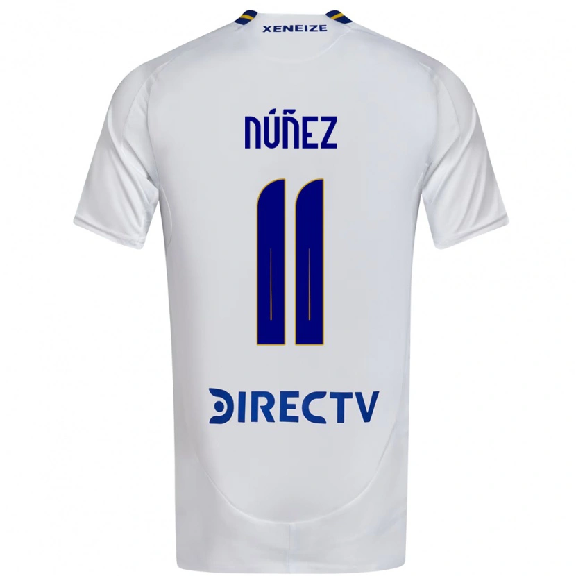 Danxen Niño Camiseta Kishi Núñez #11 Blanco Azul 2ª Equipación 2025/26 La Camisa