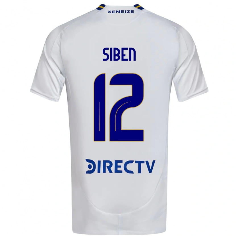 Danxen Niño Camiseta Priscila Siben #12 Blanco Azul 2ª Equipación 2025/26 La Camisa