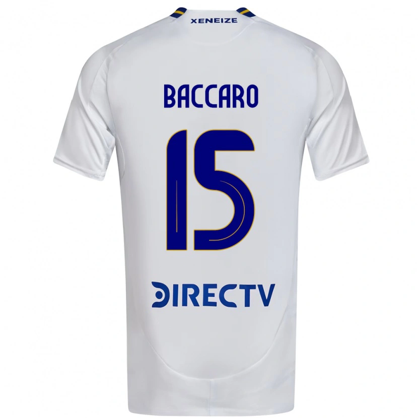 Danxen Niño Camiseta Camila Baccaro #15 Blanco Azul 2ª Equipación 2025/26 La Camisa
