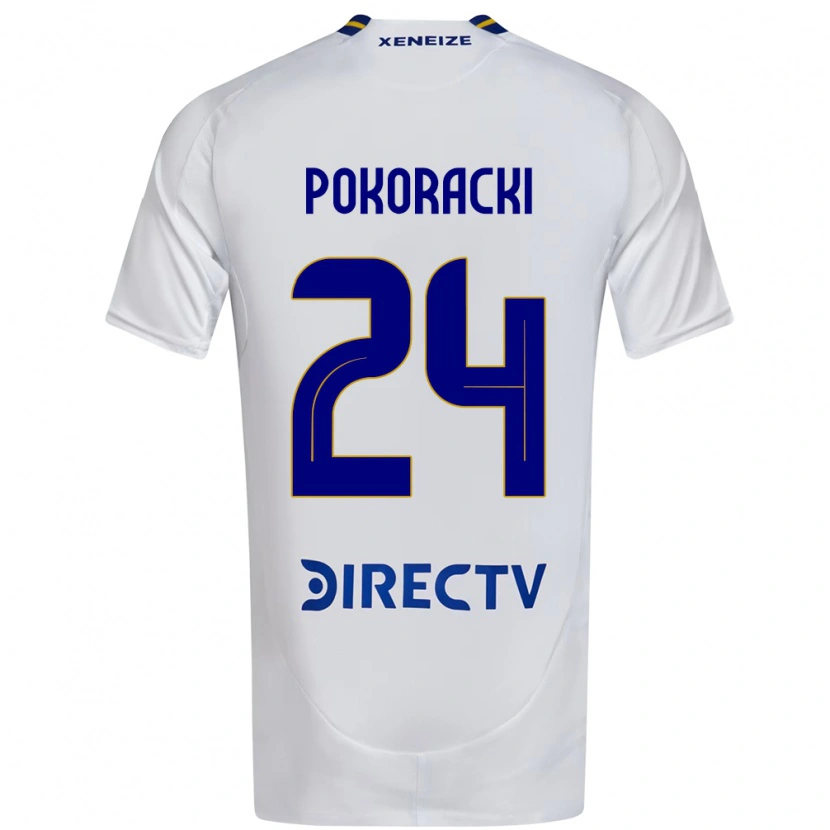 Danxen Niño Camiseta Belén Pokoracki #24 Blanco Azul 2ª Equipación 2025/26 La Camisa
