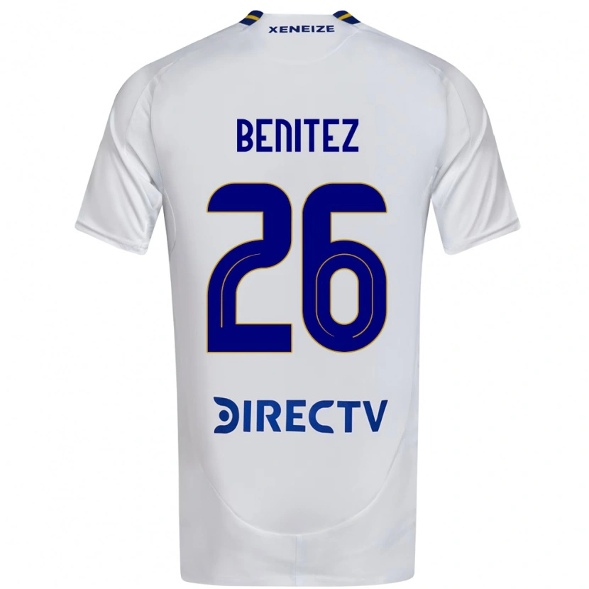 Danxen Niño Camiseta Lorena Benítez #26 Blanco Azul 2ª Equipación 2025/26 La Camisa