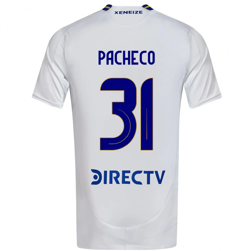 Danxen Niño Camiseta Costanza Pacheco #31 Blanco Azul 2ª Equipación 2025/26 La Camisa