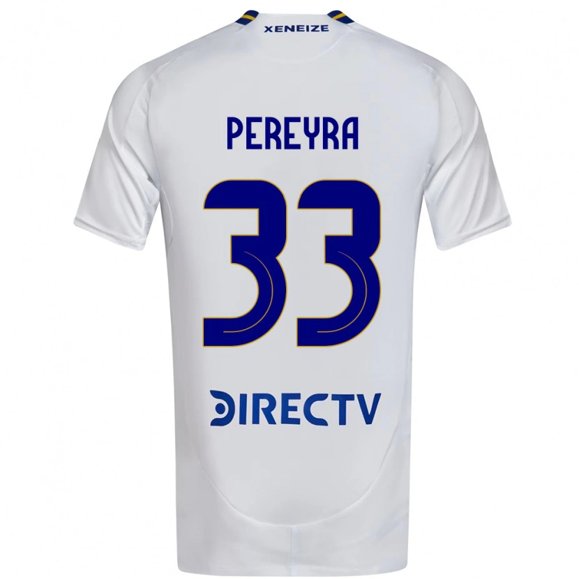 Danxen Niño Camiseta Araceli Pereyra #33 Blanco Azul 2ª Equipación 2025/26 La Camisa