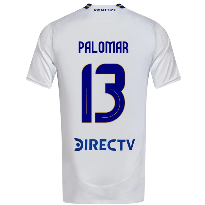 Danxen Niño Camiseta Estefania Palomar #13 Blanco Azul 2ª Equipación 2025/26 La Camisa