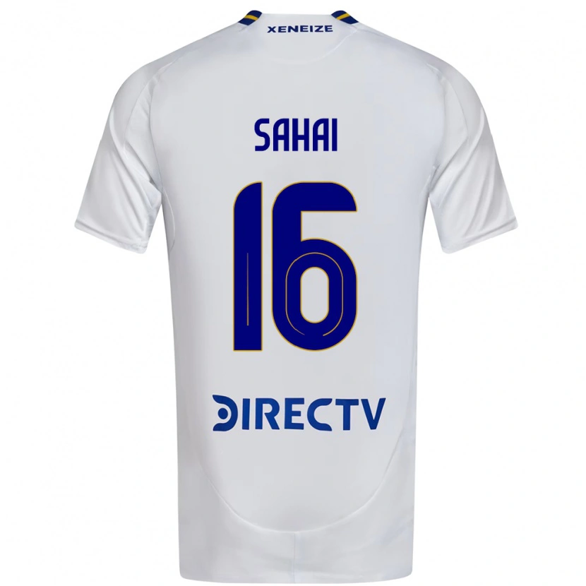 Danxen Niño Camiseta Veer Sahai #16 Blanco Azul 2ª Equipación 2025/26 La Camisa