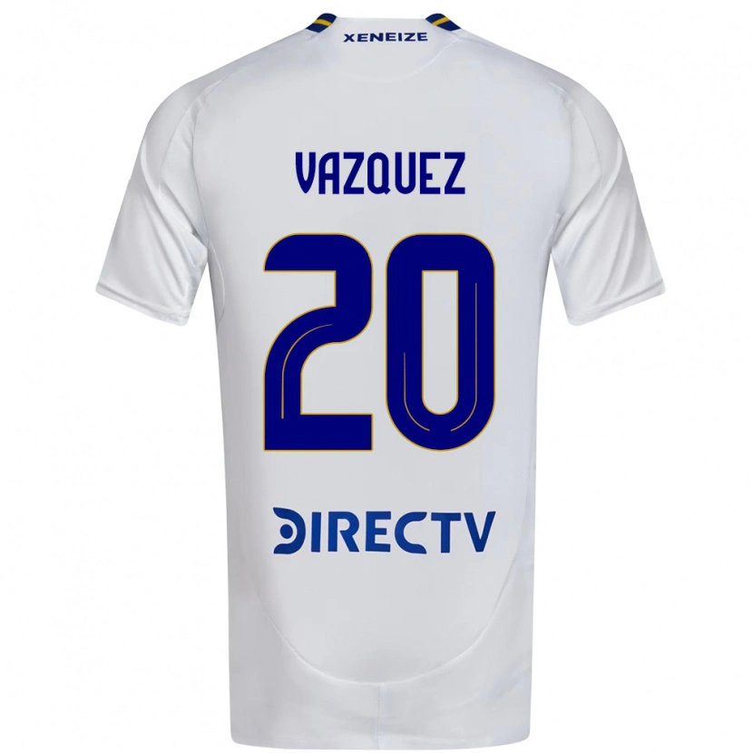 Danxen Niño Camiseta Constanza Vazquez #20 Blanco Azul 2ª Equipación 2025/26 La Camisa