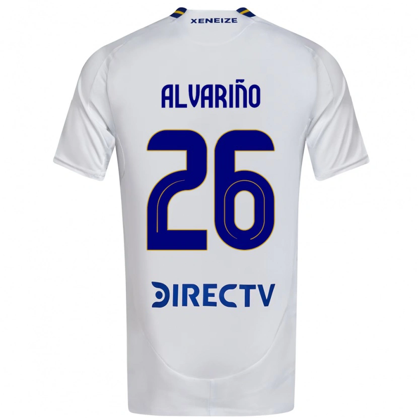 Danxen Niño Camiseta Alexis Alvariño #26 Blanco Azul 2ª Equipación 2025/26 La Camisa