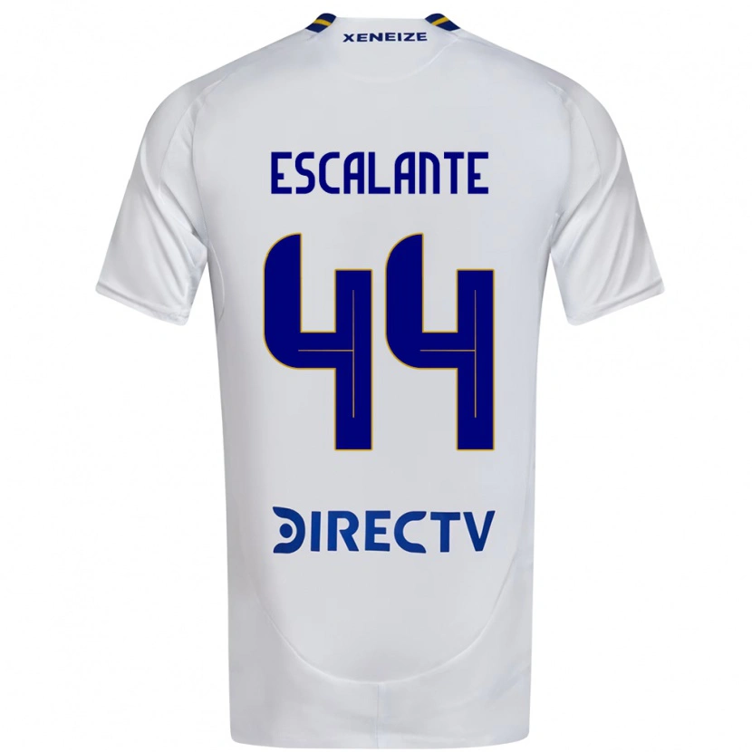 Danxen Niño Camiseta Israel Escalante #44 Blanco Azul 2ª Equipación 2025/26 La Camisa