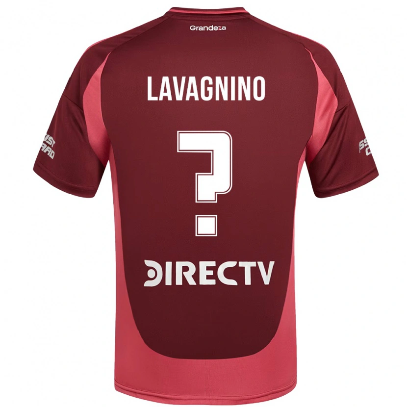 Danxen Niño Camiseta Lucas Lavagnino #0 Blanco Rojo 2ª Equipación 2025/26 La Camisa