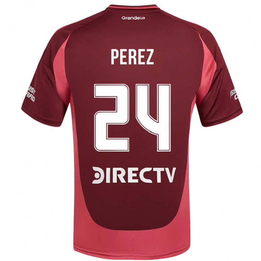 Danxen Niño Camiseta Enzo Pérez #24 Blanco Rojo 2ª Equipación 2025/26 La Camisa