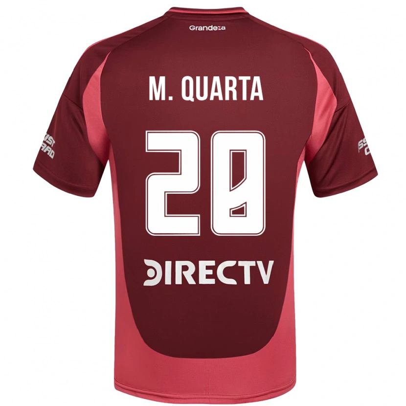 Danxen Niño Camiseta Lucas Martínez Quarta #28 Borgoña Magenta 2ª Equipación 2025/26 La Camisa