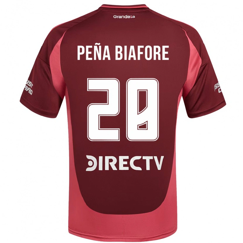 Danxen Niño Camiseta Felipe Pena Biafore #28 Blanco Rojo 2ª Equipación 2025/26 La Camisa