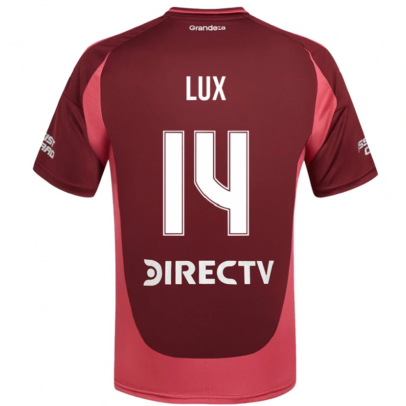 Danxen Niño Camiseta German Lux #14 Blanco Rojo 2ª Equipación 2025/26 La Camisa