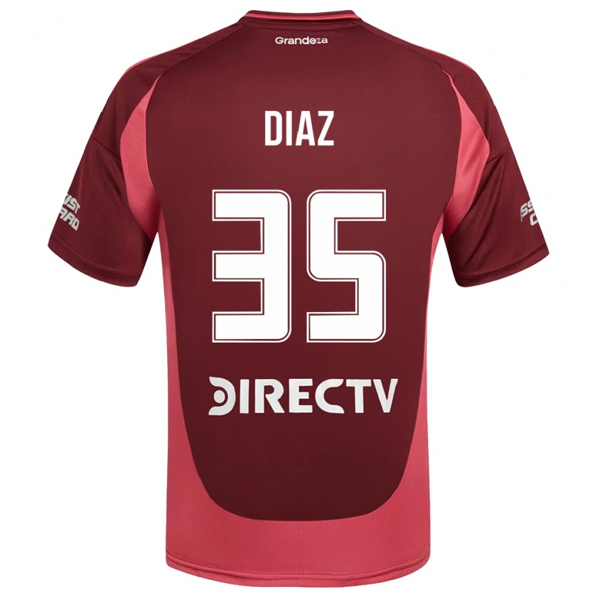 Danxen Niño Camiseta Leonardo Diaz #35 Blanco Rojo 2ª Equipación 2025/26 La Camisa