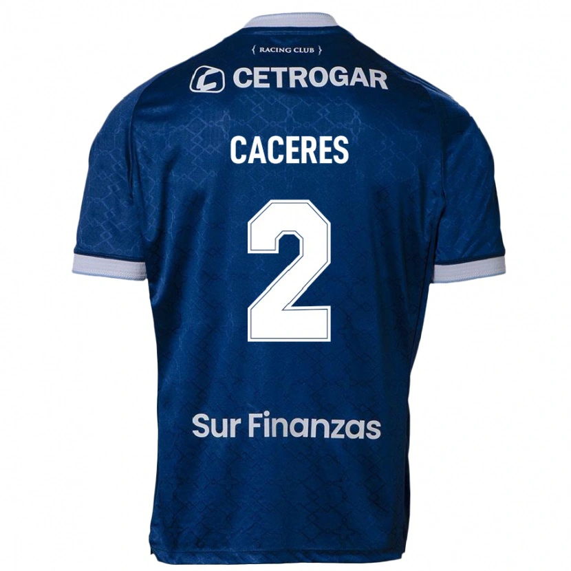 Danxen Niño Camiseta Juan Jose Caceres #2 Azul Oscuro 2ª Equipación 2025/26 La Camisa