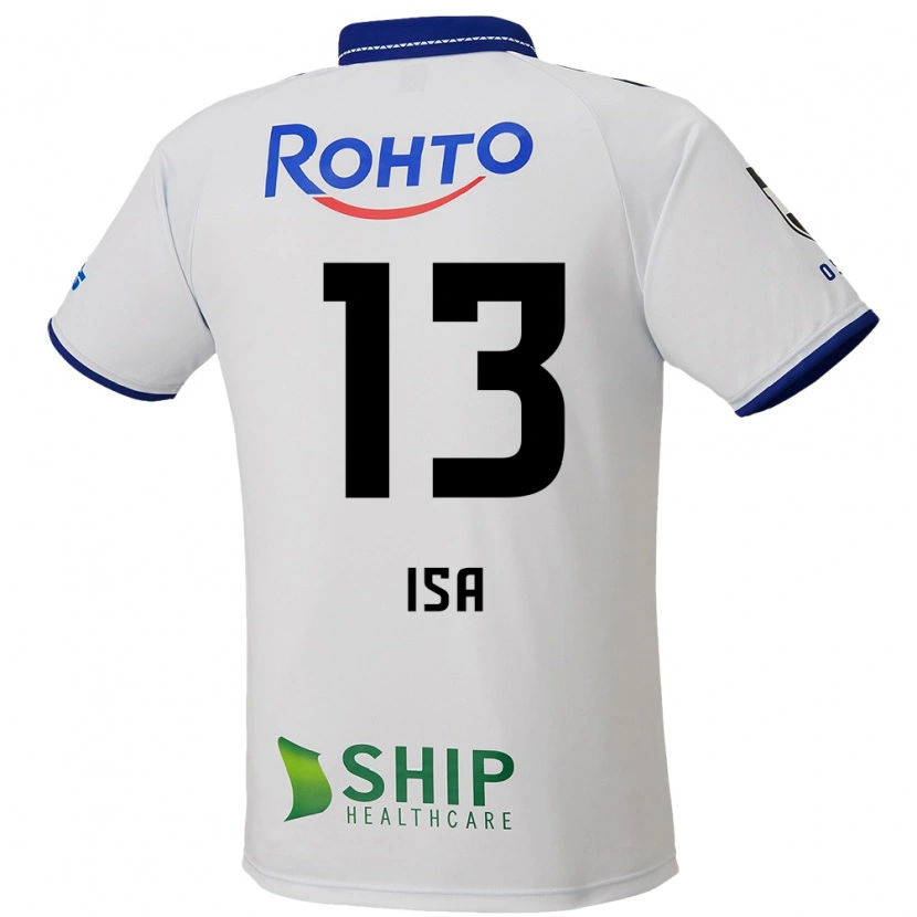 Danxen Niño Camiseta Isa Sakamoto #13 Blanco Azul Negro 2ª Equipación 2025/26 La Camisa