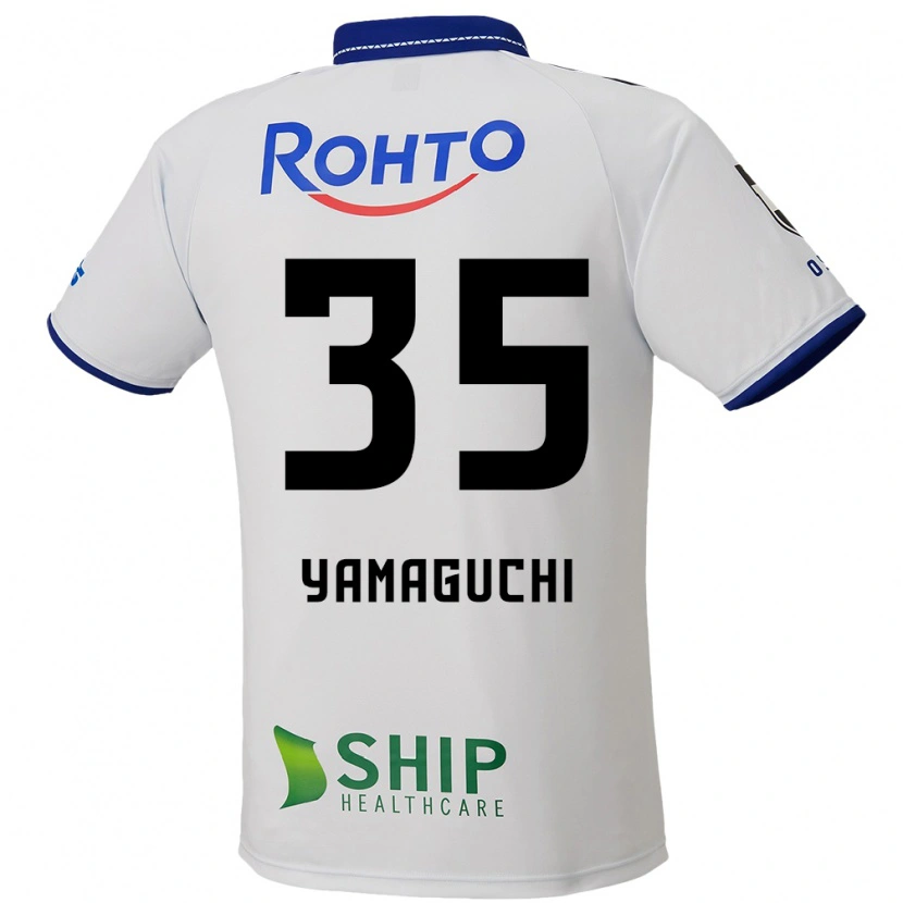 Danxen Niño Camiseta Tatsuya Yamaguchi #35 Azul Blanco Negro 2ª Equipación 2025/26 La Camisa