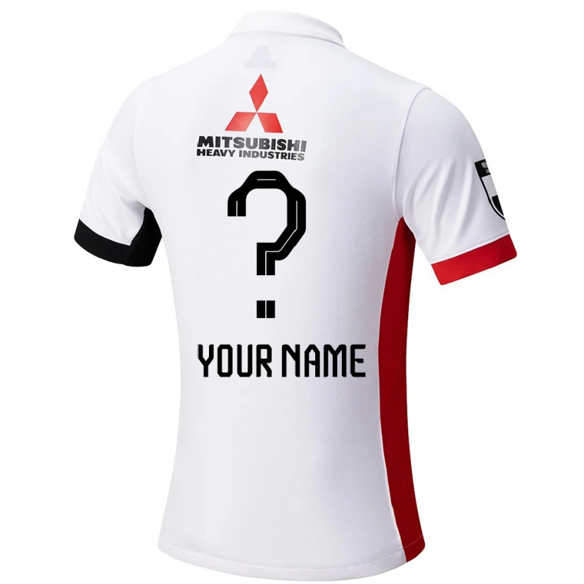 Danxen Niño Camiseta Su Nombre #0 Rojo Blanco 2ª Equipación 2025/26 La Camisa