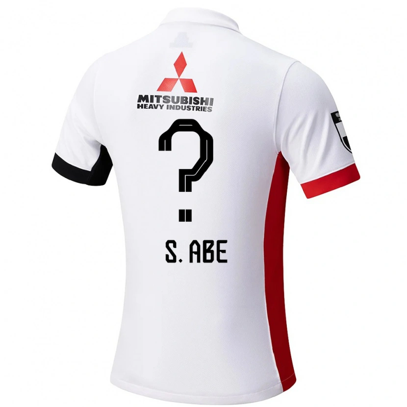 Danxen Niño Camiseta Shintaro Abe #0 Rojo Blanco 2ª Equipación 2025/26 La Camisa
