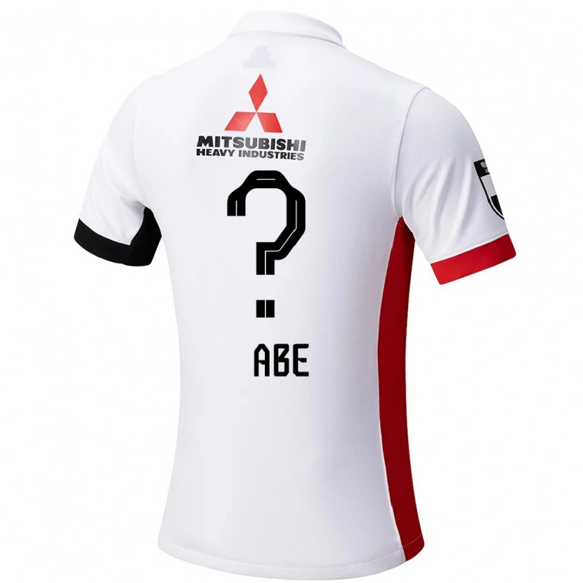 Danxen Niño Camiseta Yushin Abe #0 Rojo Blanco 2ª Equipación 2025/26 La Camisa